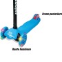 MONOPATTINO 3 RUOTE TEOSPORT BLU CON RUOTE LUMINOSE TEOREMA 52016