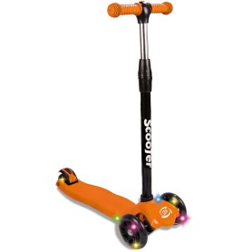 MONOPATTINO 3 RUOTE TEOSPORT ARANCIO CON RUOTE LUMINOSE TEOREMA 52016