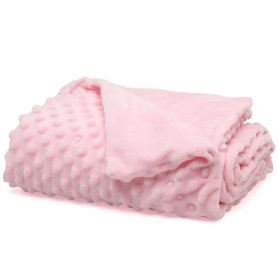 COPERTINA PER NEONATO DOUBLE FACE IN PILE CINIGLIATO ROSA KIOKIDS 03976