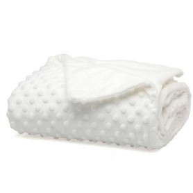 COPERTINA PER NEONATO DOUBLE FACE IN PILE CINIGLIATO BIANCO KIOKIDS 03987