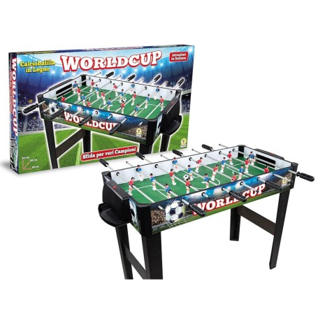CALCETTO BALILLA WORLDCUP IN LEGNO CON 2 PALLINE TEOREMA 67358