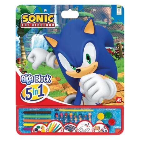SET DA DISEGNO SONIC 5 IN 1 CON ACCESSORI SONIC AS 1023-62748