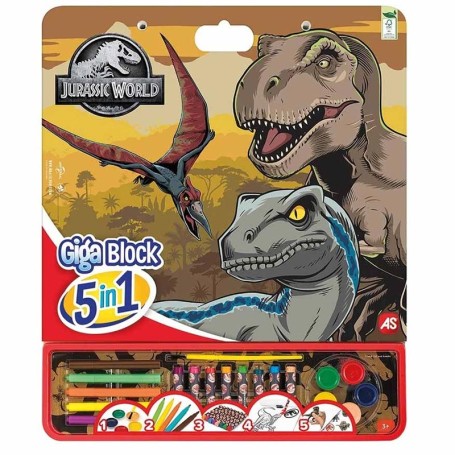 SET DA DISEGNO JURASSIC 5 IN 1 CON ACCESSORI JURASSIC WORLD 102362753