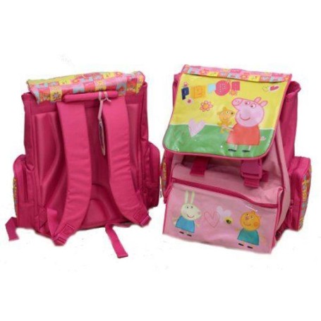 ZAINO SCUOLA PEPPA PIG GRANDE CON SPALLACCI IMBOTTITI 140850