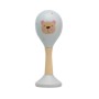 SONAGLIO MARACAS IN LEGNO GRIGIO CON ORSO KIOKIDS 03932