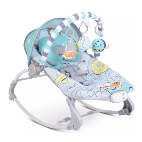 SDRAIETTA ELETTRONICA ROCKER SPACE TOUR CON SCHIENALE RECLINABILE E ARCO GIOCHI MONI TRADE 4845