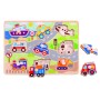 PUZZLE VEICOLI IN LEGNO 10 PEZZI TOOKY TOY MONI TRADE TY860