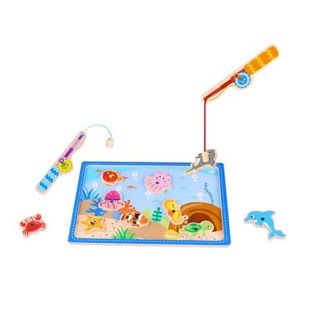 PESCA PESCI IN LEGNO TOOKY TOY TKF040