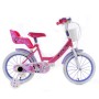 BICICLETTA PER BAMBINI 14" MINNIE CON 2 FRENI, CESTINO E PORTABAMBOLA LUBEX 36621