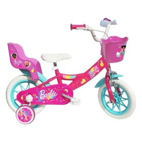 BICICLETTA PER BAMBINI 12" BARBIE CON 1 FRENO E CESTINO LUBEX 37478