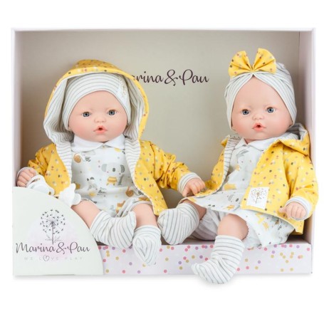 BAMBOLE GEMELLINI 40 CM PITUS KOALA IN SCATOLA MARINA & PAU 585