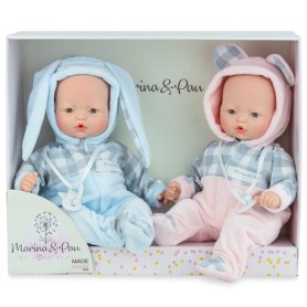 BAMBOLE GEMELLINI 40 CM PITUS ANIMALI IN SCATOLA MARINA & PAU 588