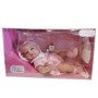 BAMBOLA 42 CM PAGLIACCETTO ROSA CON COPERTINA E CIUCCIO BERBESA HT51161