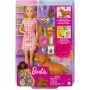 PLAYSET BARBIE BAMBOLA 30 CM CON CUCCIOLI APPENA NATI MATTEL HCK75
