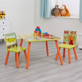 TAVOLINO IN LEGNO CON SEDIE GIUNGLA LA GIRAFFA 4808 40905