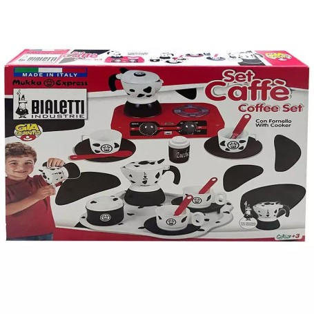 PLAYSET CAFFETTERIA BIALETTI CON FORNELLO, VASSOIO E MOKA GIAQUINTO GVC 0583