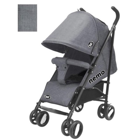 PASSEGGINO LEGGERO NEMO LIGHT GREY PIEGHEVOLE CON BORSA GVC 8001
