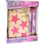 DIARIO GIRABRILLA FASHION DIARY ORO E MAGENTA STARS NICE 19036 19047