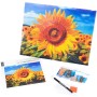DIAMANTINY QUADRO SU TELA GIRASOLE MOSAICO 3D NICE 96580 96561