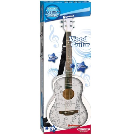 CHITARRA CLASSICA IN LEGNO 85 CM CON GRAFICHE PARIGI BONTEMPI 238511