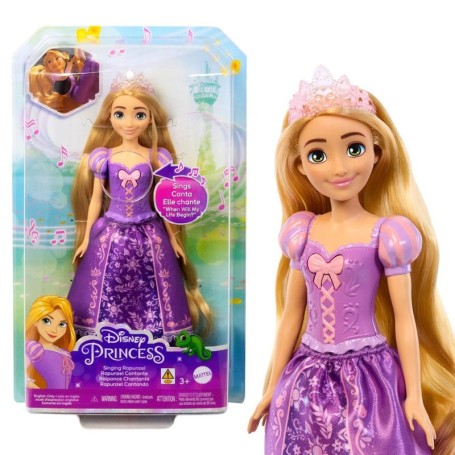 BAMBOLA PRINCIPESSE DISNEY 30 CM RAPUNZEL CANTANTE MATTEL HPH57