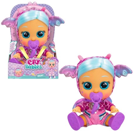 BAMBOLA INTERATTIVA PIAGNUCOLOSA DRESSY FANTASY BRUNY CRY BABIES IMC TOYS 904132