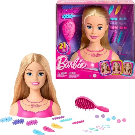 TESTA PER ACCONCIATURE BARBIE CON ACCESSORI MATTEL HMD88