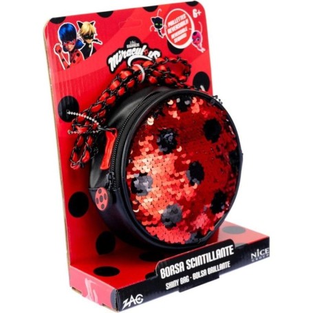 BORSA MIRACULOUS SHINY BAG CON PAILLETTES CON TRACOLLA NICE 52021