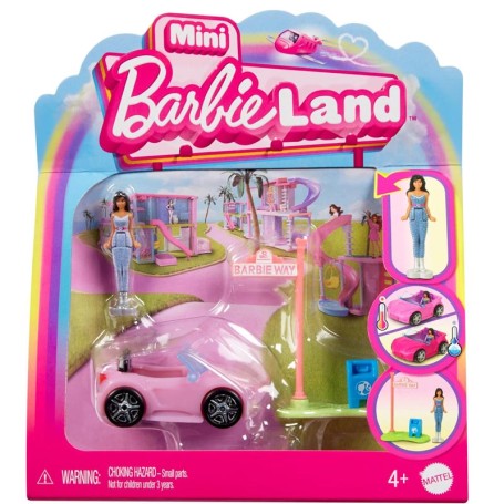 BAMBOLA BARBIE MINI BARBIELAND CON MACCHINA CAMBIA COLORE MATTEL HYF38 HYF42
