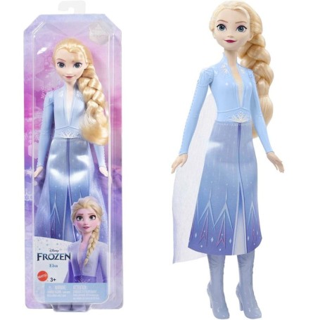 BAMBOLA 30 CM ELSA CON ABITO CELESTE DISNEY FROZEN 2 MATTEL HLW46 HLW48