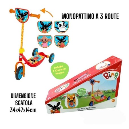 MONOPATTINO 3 RUOTE CON TARGA FRONTALE BING LUBEX 34790