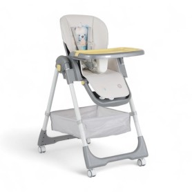 SEGGIOLONE RAFFY GIALLO CON CESTELLO, VASSOIO E POGGIAPIEDI REGOLABILE MONI TRADE 5198