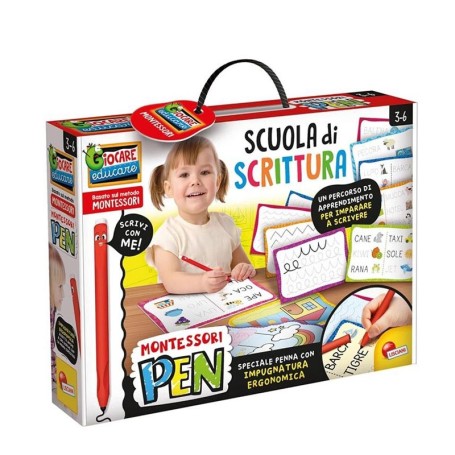SCUOLA DI SCRITTURA MONTESSORI CON PENNA ERGONOMICA LISCIANI 97081