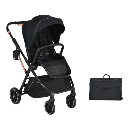 PASSEGGINO BINGO 2 IN 1 ANTRACITE CON COPRIGAMBE E BORSA MONI TRADE 10014