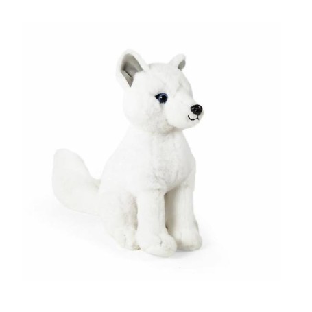 PELUCHE VOLPE BIANCA SEDUTA 28CM ECO-FRIENDLY DECAR 25437