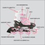 PATTINI IN LINEA FIREWHEEL ROSA MISURA 38-41 REGOLABILI TELAIO IN ALLUMINIO GRG022