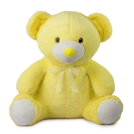 PELUCHE ORSO 55 CM RAINBOW GIALLO CON FIOCCO DECAR 25610