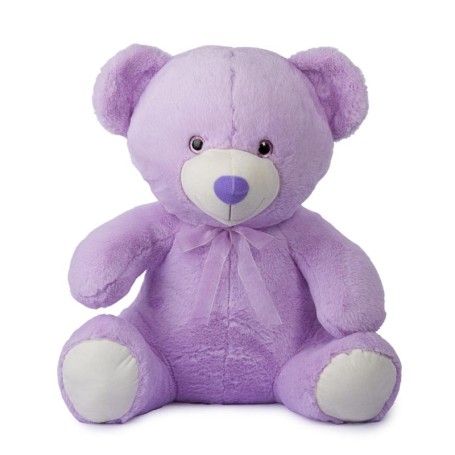 PELUCHE ORSO 55 CM RAINBOW LILLA CON FIOCCO DECAR 25610