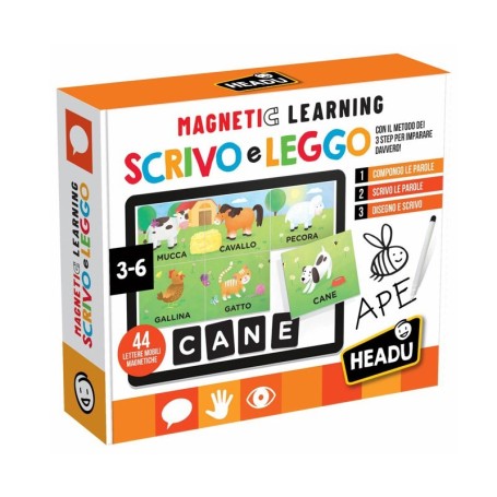 LAVAGNA MAGNETICA SCRIVO E LEGGO MAGNETIC LEARNING HEADU IT27897