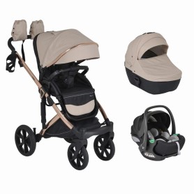TRIO EGGO CANGAROO BEIGE PASSEGGINO, OVETTO E BORSA MONI TRADE