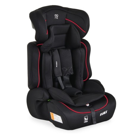 SEGGIOLINO AUTO FLEX 76-150 CM NERO CON ROSSO MONI TRADE 15360