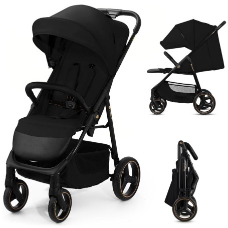 PASSEGGINO BABY STROLLER TRIG 3 ONYX BLACK KINDERKRAFT