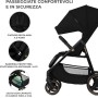 PASSEGGINO BABY STROLLER TRIG 3 ONYX BLACK KINDERKRAFT
