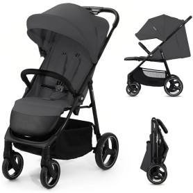 PASSEGGINO BABY STROLLER TRIG 3 GRANITE GREY KINDERKRAFT