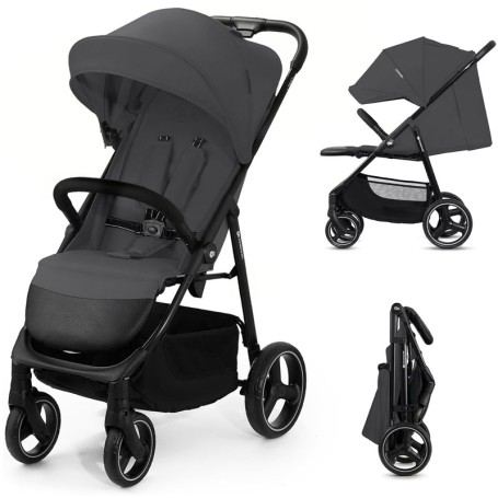 PASSEGGINO BABY STROLLER TRIG 3 GRANITE GREY KINDERKRAFT