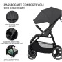 PASSEGGINO BABY STROLLER TRIG 3 GRANITE GREY KINDERKRAFT