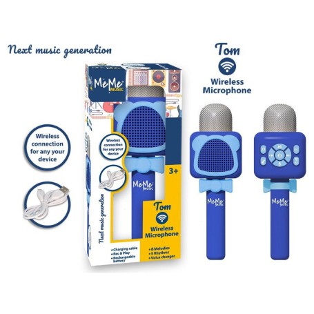 MICROFONO KARAOKE WIRELESS TOM BLU MEME MUSIC NXT70255