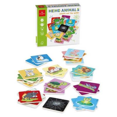 MEMO ANIMALS WATCH OUT THE SPIDER GIOCO EDUCATIVO DAL NEGRO 054106