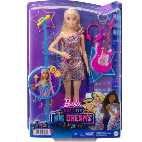 BAMBOLA BARBIE CANTANTE BIG DREAMS 30 CM CON LUCI E SUONI MATTEL GYJ23