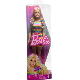 BAMBOLA BARBIE FASHIONISTAS 30 CM VESTITO ARCOBALENO MATTEL HPF73